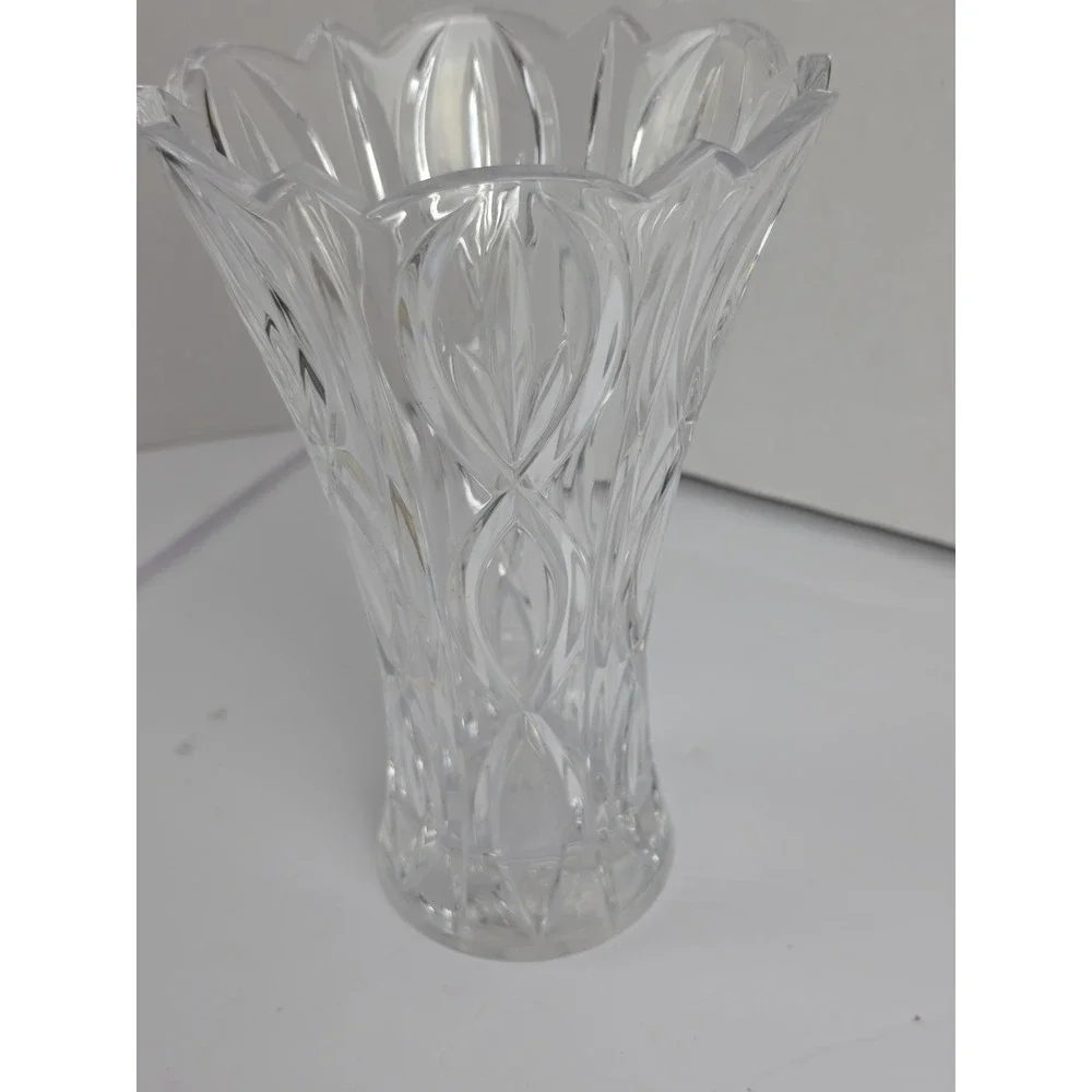 Lenox Wedding Braid Full Lead Crystal Vase Glam 9.25